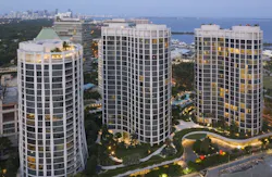 Terra and The Related Group have completed One Park Grove, Coconut Grove, Fla. The 23-story tower (at right in photo), the first residential undertaking in the U.S. for Rem Koolhaas and his firm, OMA Photo: Robin Hill Terra and The Related Group have completed One Park Grove, Coconut Grove, Fla. The 23-story tower (at right in photo), the first residential undertaking in the U.S. for Rem Koolhaas and his firm, OMA Photo: Robin Hill