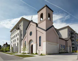 St Rita Church In Foreground St Rita Church In Foreground