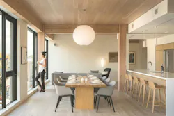 Mass Timber For Multifamily Housing Construction Carbon12 Dining Room W Person Mass Timber For Multifamily Housing Construction Carbon12 Dining Room W Person