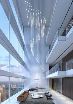Aston Martin Residences sky lobby reception Aston Martin Residences sky lobby reception