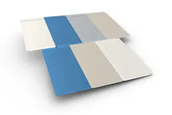 PAC-CLAD Precision Series TS Tile metal roof and wall system in Cityscape, Berkshire Blue, Stone white and Granite PAC-CLAD Precision Series TS Tile metal roof and wall system in Cityscape, Berkshire Blue, Stone white and Granite