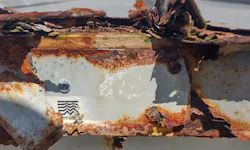 Coated roof edges prior to replacement Coated roof edges prior to replacement