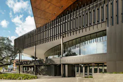 ALPOLIC MCM features on Southwest Gate entrance and the arena’s eye-catching roof fascia, in a custom dark bronze finish ALPOLIC MCM features on Southwest Gate entrance and the arena’s eye-catching roof fascia, in a custom dark bronze finish