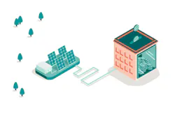 Return on investment solar panels vector art Return on investment solar panels vector art