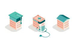 Building transformation vector art Building transformation vector art