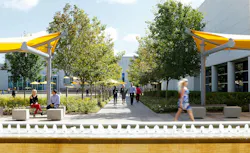 Pathway through campus Pathway through campus