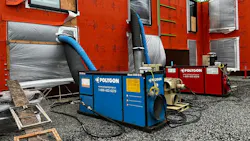 Water mitigation on mass timber project Water mitigation on mass timber project