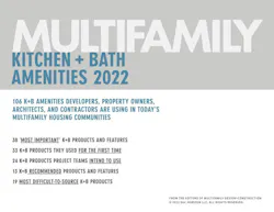 2022 Multifamily Kitchen and Bath Amenities Survey 2022 Multifamily Kitchen and Bath Amenities Survey