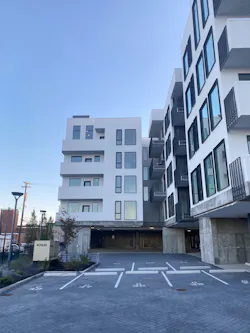Alina apartment complex, Nashville with cantilever parking Alina apartment complex, Nashville with cantilever parking