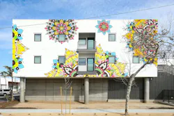 La Placita Cinco, Santa Ana, Calif. Placita facade - mural La Placita Cinco, Santa Ana, Calif. Placita facade - mural