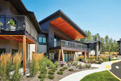 Senior living home exterior Wesley at Tehaleh Senior living home exterior Wesley at Tehaleh