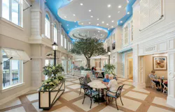 Indoor streetscape in senior living facility Watercrest Indoor streetscape in senior living facility Watercrest