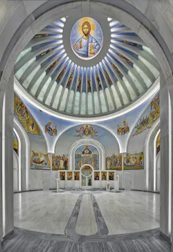 St. Nicholas Greek Orthodox Church and National Shrine Angle from the Narthax into the Nave - Photo(s) © Alan Karchmer for Santiago Calatrava St. Nicholas Greek Orthodox Church and National Shrine Angle from the Narthax into the Nave - Photo(s) © Alan Karchmer for Santiago Calatrava