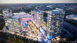 Eleven Park soccer stadium Indianapolis, Indy Eleven, Keystone Group, Populous -Development View Eleven Park soccer stadium Indianapolis, Indy Eleven, Keystone Group, Populous -Development View