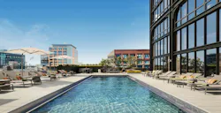 Rooftop pool deck rendering Rooftop pool deck rendering