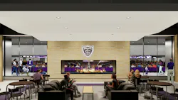 University of St. Thomas Lee and Penny Anderson Arena Renderings courtesy Ryan Companies, Crawford Architects Fireplace Gameday View University of St. Thomas Lee and Penny Anderson Arena Renderings courtesy Ryan Companies, Crawford Architects Fireplace Gameday View