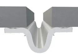 Undermount fire barrier from Construction Specialties Undermount fire barrier from Construction Specialties