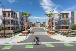 A rendering of KTGY-designed Elan Menlo Park luxury apartment community A rendering of KTGY-designed Elan Menlo Park luxury apartment community