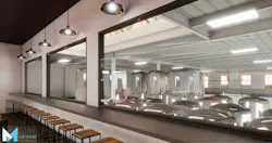 Interior brewing-view windows Interior brewing-view windows