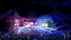 Competition pit transformable ceiling Competition pit transformable ceiling