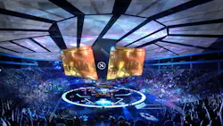 The center stage layout for Populous's ceiling The center stage layout for Populous's ceiling