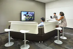 A small group study room in the Spark A small group study room in the Spark