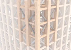 Rendering of the braced tube structure Rendering of the braced tube structure