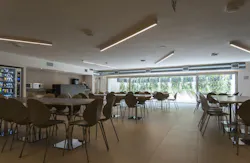 The break area located in the basement of the Arval headquarters building The break area located in the basement of the Arval headquarters building