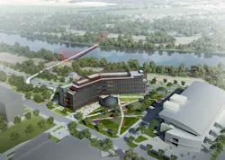 Aerial rendering of the Sac State Science Complex Aerial rendering of the Sac State Science Complex