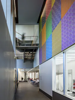 'Colorwall' located in ERC at Brown University 'Colorwall' located in ERC at Brown University