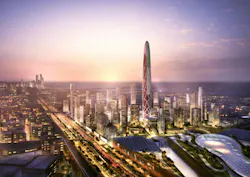 Digital displays lit up on the facade of the Burj Jumeira Digital displays lit up on the facade of the Burj Jumeira