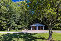 The repurposed High Meadow Studio garage workspace The repurposed High Meadow Studio garage workspace