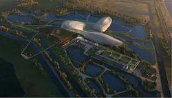 Aerial view of Yangtze Sturgeon facility Aerial view of Yangtze Sturgeon facility