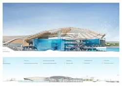 Aquarium cross section Aquarium cross section