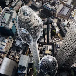 Aerial view of The Tulip Aerial view of The Tulip