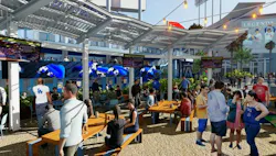 New bar and food area in dodger stadium New bar and food area in dodger stadium