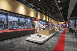 A statue in the Reds Hall of Fame and Museum A statue in the Reds Hall of Fame and Museum