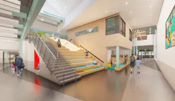 HIldreth elementary lobby area HIldreth elementary lobby area