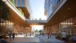 Platform 16 exterior courtyard between buildings Platform 16 exterior courtyard between buildings