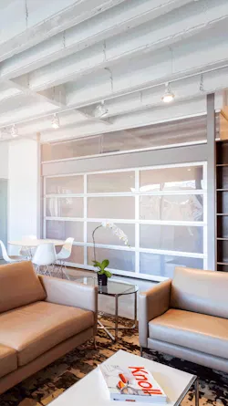 The Garage interior garage door The Garage interior garage door