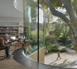 Pierre Bottero media library interior of extension, second floor Pierre Bottero media library interior of extension, second floor