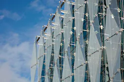 Exterior Details Of Facade's Folding Glass Panels Exterior Details Of Facade's Folding Glass Panels