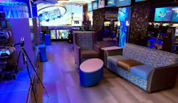 Carolina Gaming Arena interview couch Carolina Gaming Arena interview couch