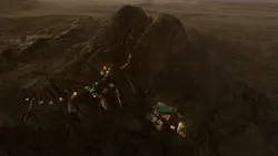 Aerial of Desert Rock in Saudi Arabia Aerial of Desert Rock in Saudi Arabia