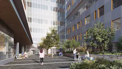 Queensway Health Centre courtyard Queensway Health Centre courtyard