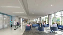 Leo A Daly VA mental health hospital gathering space Leo A Daly VA mental health hospital gathering space