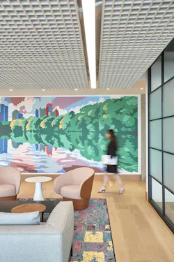 iHub's reception area includes rugs with unique designs iHub's reception area includes rugs with unique designs