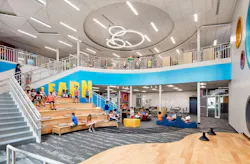 The Media Center At Centerview Elementary School Opens To An Adjacent Cafeteria The Media Center At Centerview Elementary School Opens To An Adjacent Cafeteria