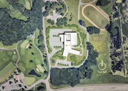 Aerial view of Hennepin County Medical Examiner office complex Aerial view of Hennepin County Medical Examiner office complex