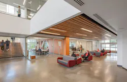 California State University, East Bay's Collaborative Opportunities for Research & Engagement (“CORE”) Building bridges upper and lower campuses Photos courtesy Anderson Brulé Architects California State University, East Bay's Collaborative Opportunities for Research & Engagement (“CORE”) Building bridges upper and lower campuses Photos courtesy Anderson Brulé Architects